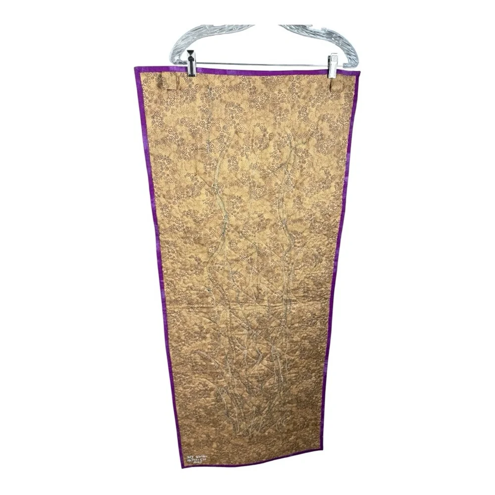 Quilted Floral Wall‎ Tapestry with 3D Flowers